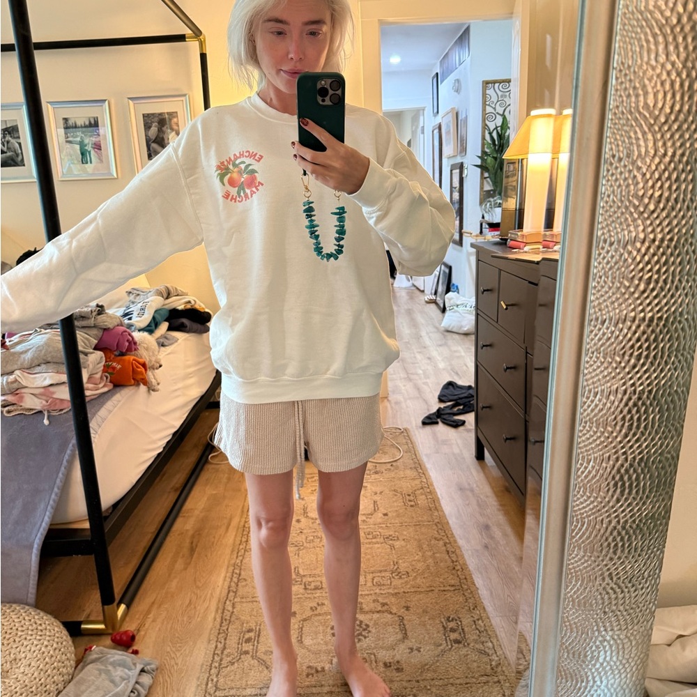 White Graphic Sweatshirt
